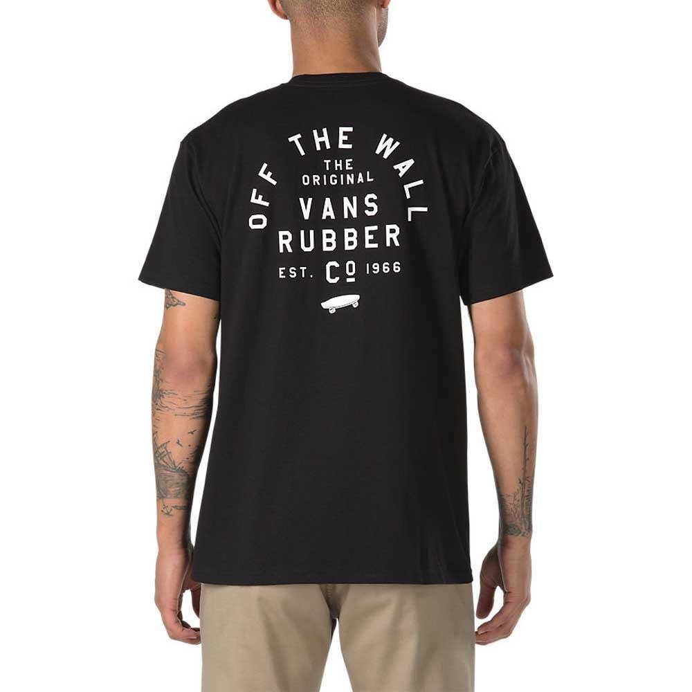Vans Stacked Rubber Short Sleeve T-Shirt, Men’s Size Medium, Black tee
